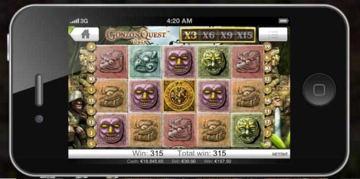 Gonzo's Quest slot från NetEnt - Touch-version för mobilen